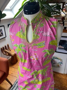 Lilly Pulitzer flamingo print collared dress